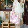 Stylish Floral Cotton Tote Bag For Women With Large Capacity And Soft Canvas Material