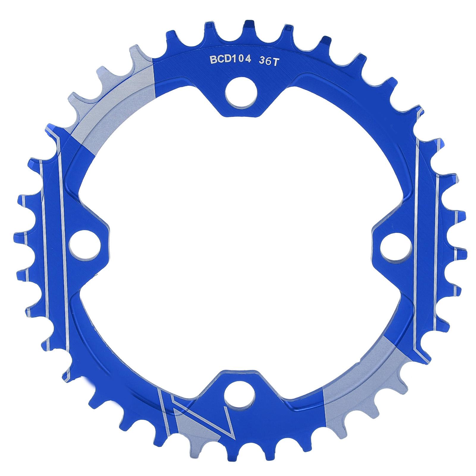 Lebycle 36T Mountain Bike Chain Wheel Wearproof 104BCD Positive and Negative Tooth Disc Chainring Blue