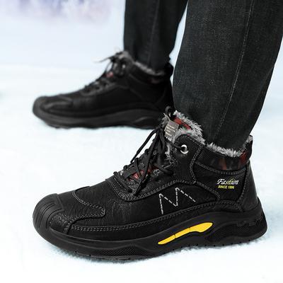 Designers Genuine Leather Hiking Shoes Men Winter Outdoor Sport ShoesTrekking Mountain Athletic Shoes Man Cold Resistance Boots