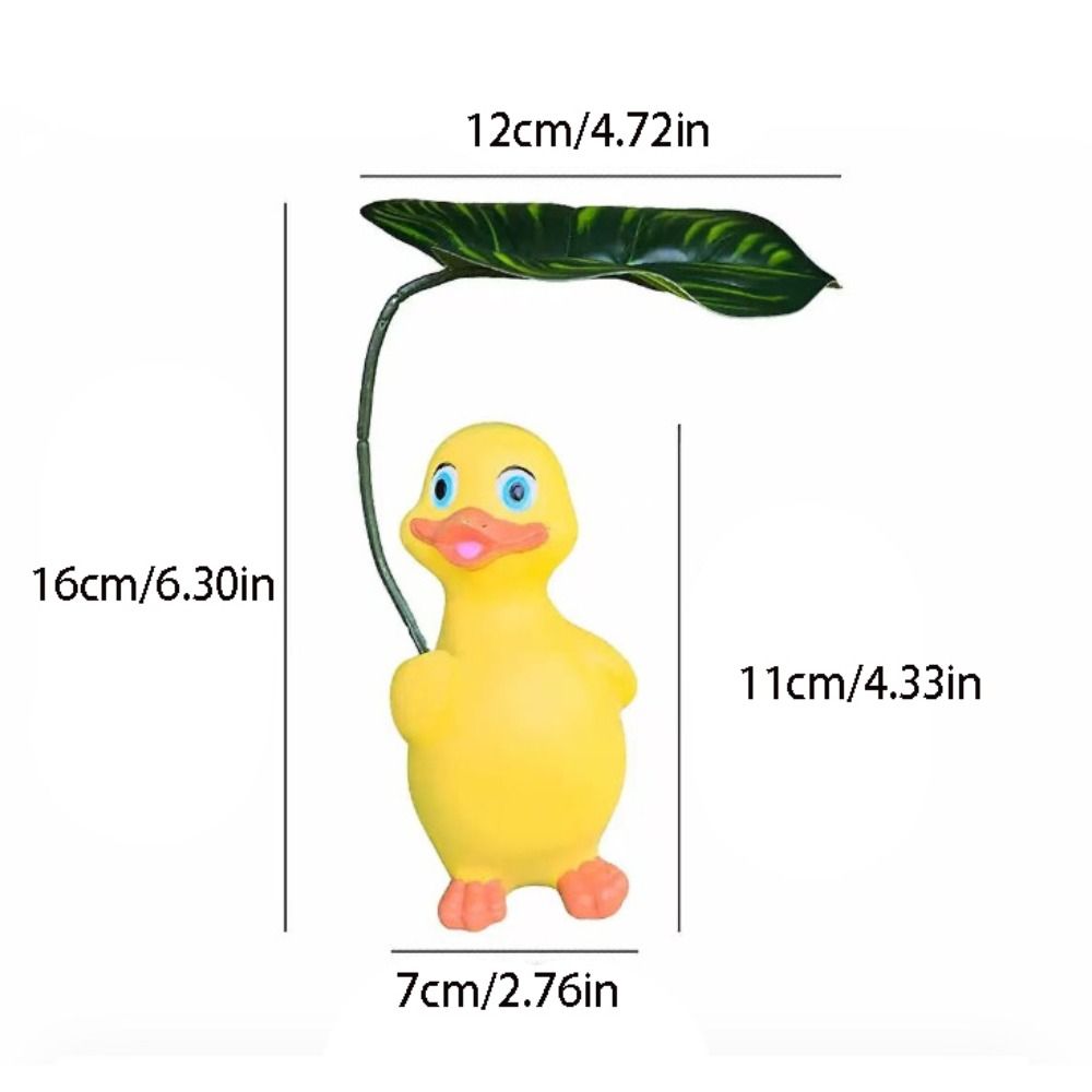 Cartoon Duck Umbrella Ornament Resin Animal Sculpture Crafts Ducks Statue Courtyard