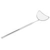 Eyelash Extension Mirror Detachable Handle Moon Shaped Stainless Steel Eyelash Makeup Mirror Silver
