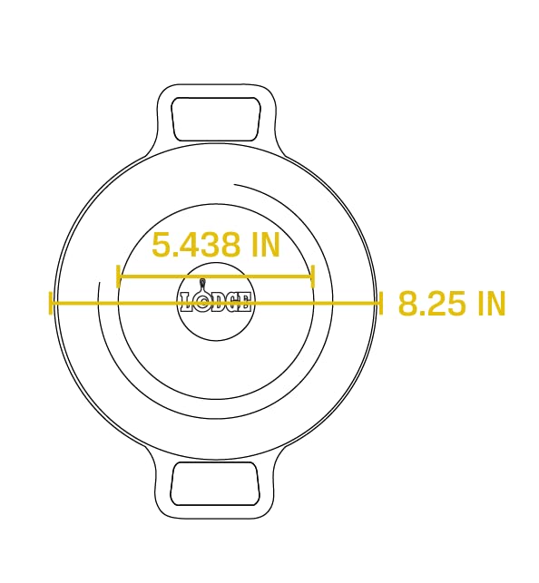 LODGE Round Pan with Loop Handle, L5RPL3, 8 inches