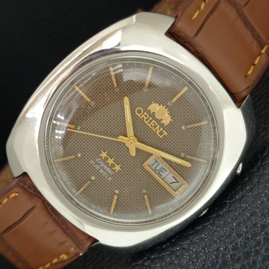 

АВТОМАТИЧЕСКИЕ 46941 ВИНТАЖНЫЕ ORIENT CRYSTAL ЯПОНИЯ МУЖСКИЕ ОРИГИНАЛЬНЫЕ ЧАСЫ С ЦИФЕРБЛАТОМ a704909-1