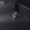 ZS 1PC 16G Cross Skeleton Finger Stainless Steel Stud Earring For Women Men Punk Rock Ear Conch Tragus Cartilag Helix Piercings
