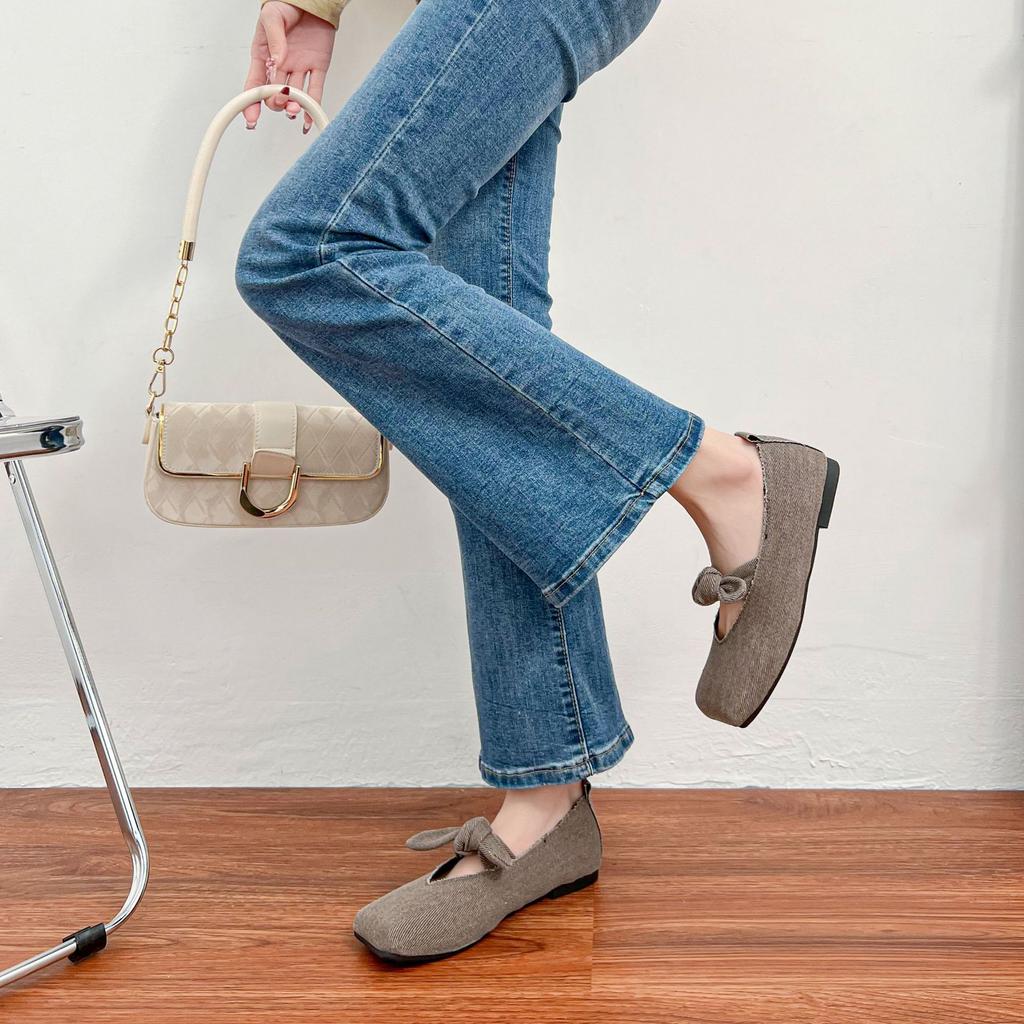 Korean version of casual shoes women's versatile flat shoes 2025 spring and summer new shallow soft-soled Mary Jane shoes Doudou shoes