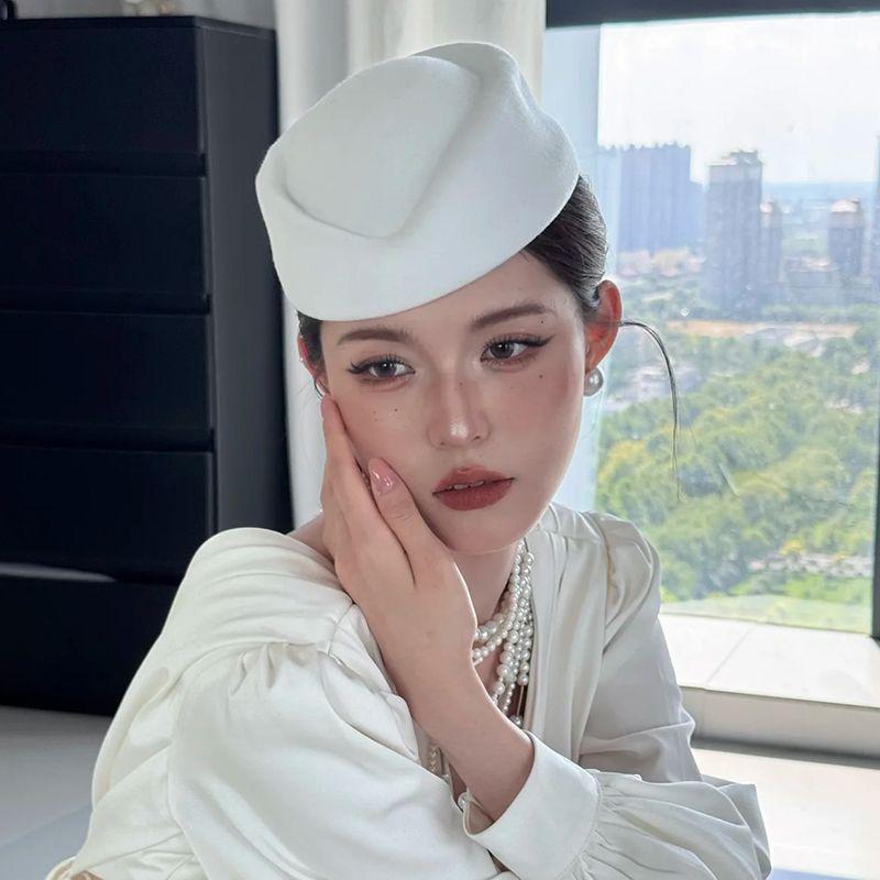 Ladies Flight Attendant Hat Diy Stewardess Hat Women Air Cap Cosplay Hostess Airline Costume Pillboxwom Stage Performance Hat