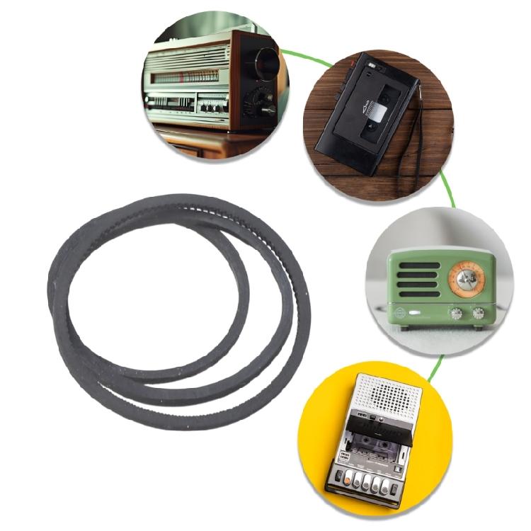 Pack Of 50 Cassette Tape Drive Belt Assortment Recorder Rubber Belts 1.2mm Width For Recorder Maintenance 30-40mm Fold