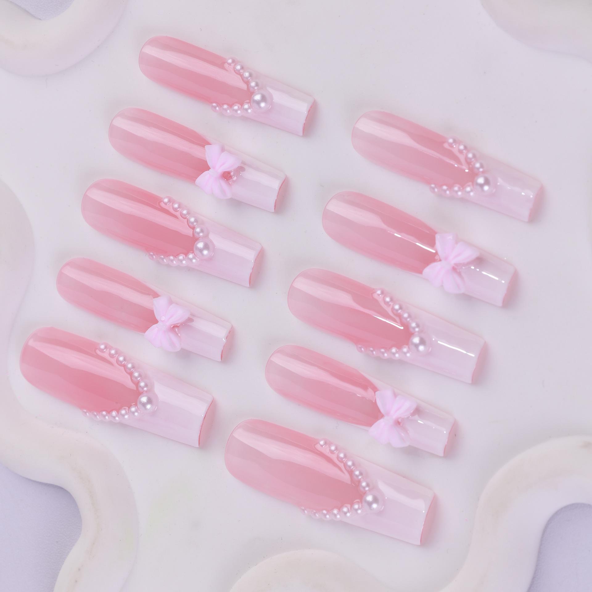 

Extra Long French Spicy Girl Steel Nails - Sweet, Cool, Pure Desire Design Extra Small