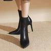 Women's Shoes 2025 Fashion Ankle Women's Boots Fashion Side Zipper Thin Heels Sexy Elegnt Pointed Toe Boots for Women