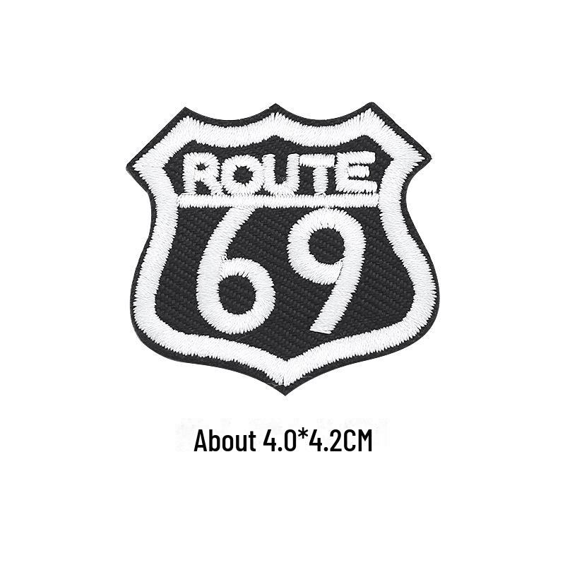 Black Self-Adhesive Embroidery Patch for DIY Clothes Repair and Decoration