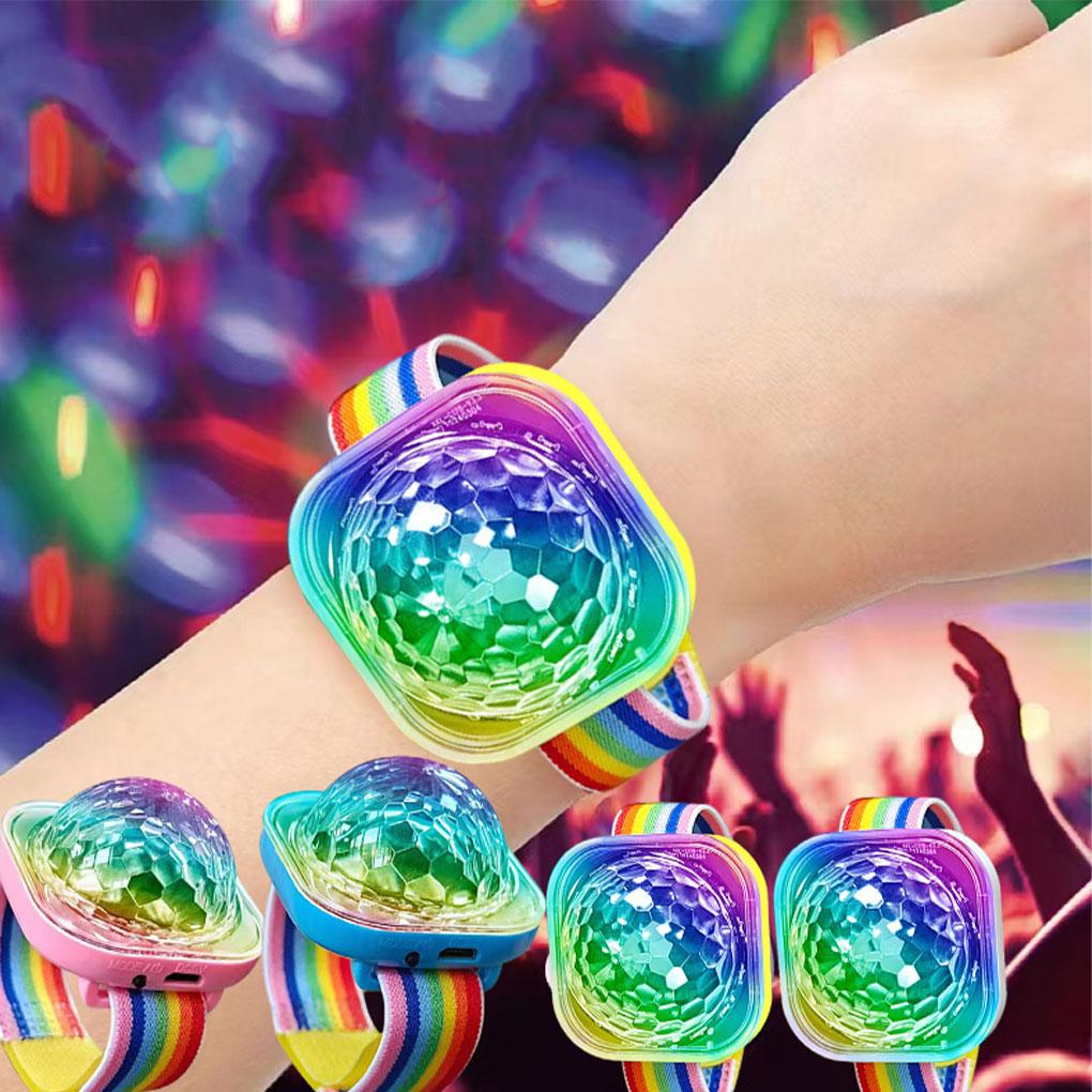 

Портативный ночник, светодиодные диско-сценические огни, носимые часы на присоске, управление звуком, окружающая ночная лампа для KTV, домашней вечеринки, бара розовый