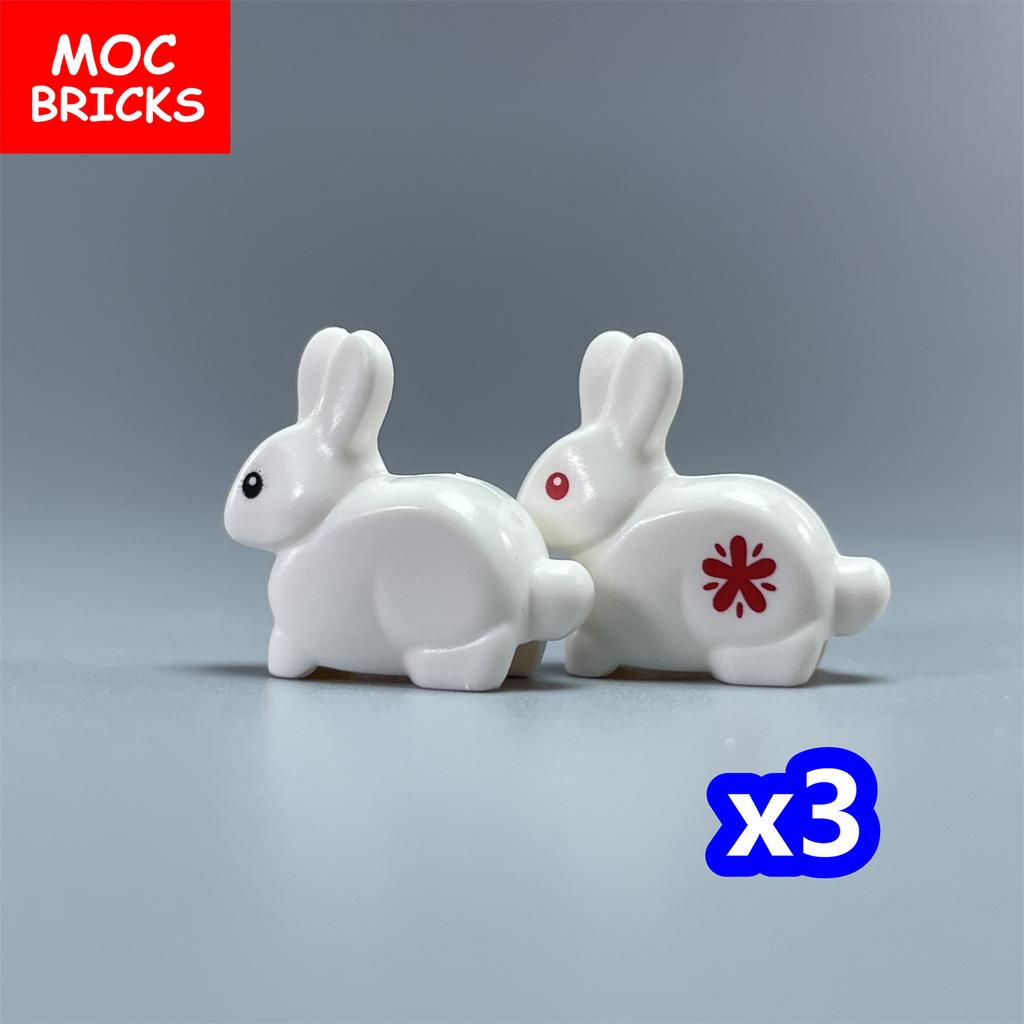 MOC Bausteine Tier Hase Kaninchen Bau 29685pb02 Bauernhaus Pinsel Stadt Modell Pädagogische Bausteine Geschenk für Kinder
