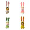 Wooden Bunny Car Stand With Long Ears For Gift And Home Office Decoration In Bright Colors