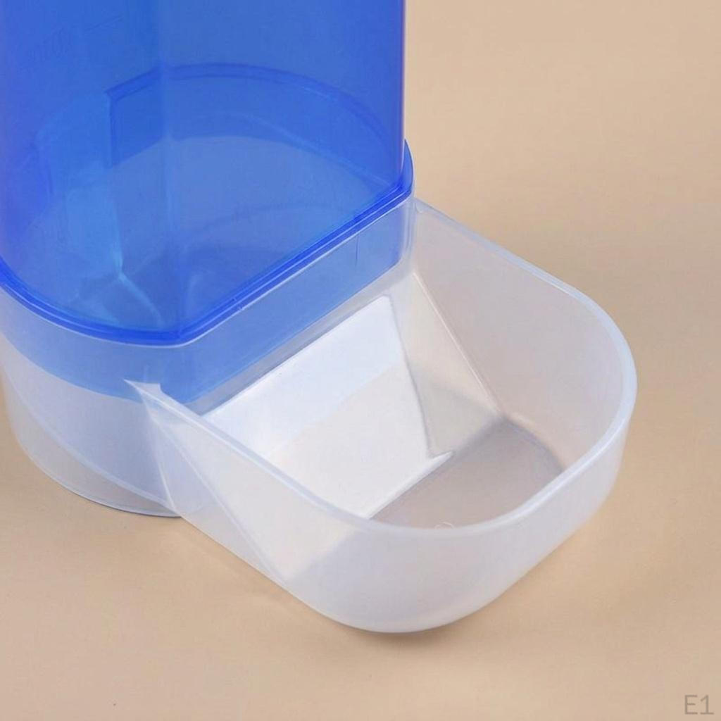 Automatic feeder and water dispenser, 800ml, for poultry & cats, pet feeder, transparent cyan/white,