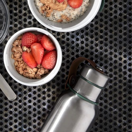 Black+blum (black+blum) Insulated Water Bottle, Large, 14005, Silver X Olive, 750ml (Olive/FF/Men's, Women's, Jr.)