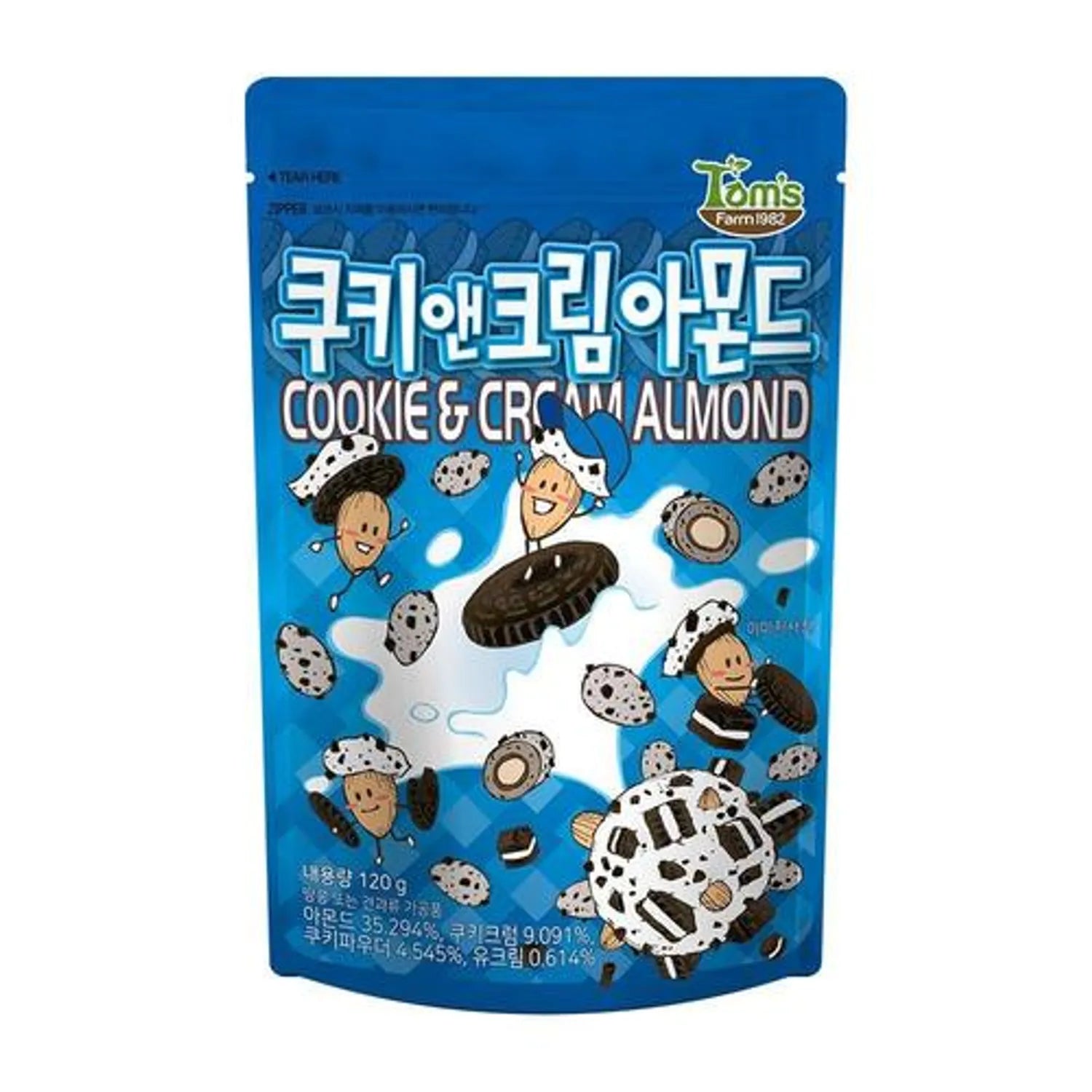 Tom s Farm Cookie & Cream Almond 120g 120g