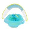 Baby Swim Ring Double Gasbag Rollover Protection Baby Pool Float Ring with Sun Protection Canopy