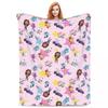 Happy Camper Life Is Good Blanket Flannel Throw Blanket Portable Throw Blankets for Home Bedroom Outdoor Throws Bedspread Quilt