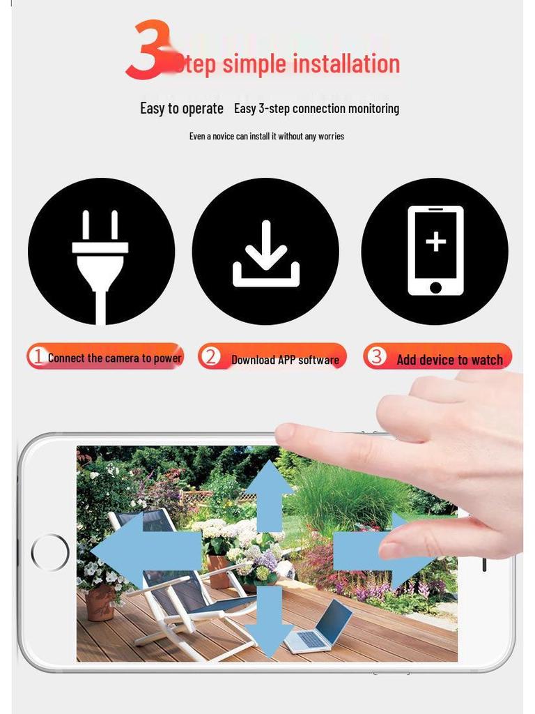 ICSEE Dual Lens 360° HD Night Vision Waterproof WiFi 4G Outdoor Surveillance Camera