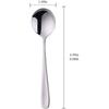 7-Inch Soup Spoons, Baikai Bouillon Spoon,18/10 Stainless Steel Finished Table Dinner Spoons Set of 4 (Silver)