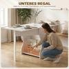 Dining Table Foldable Kitchen Table with Storage for 2-4 People Folding Table for Small Spaces Dining Room 160 x 60 x 75 cm White