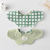 Korean Style A-Type Pure Cotton Double-Sided Baby Bib for 0-2 Years