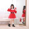 Christmas Santa Dress with Fur Santa Claus Costume 140 [SAVE-Z] Children's Headband, Girls' (Size (Height 120-130cm))