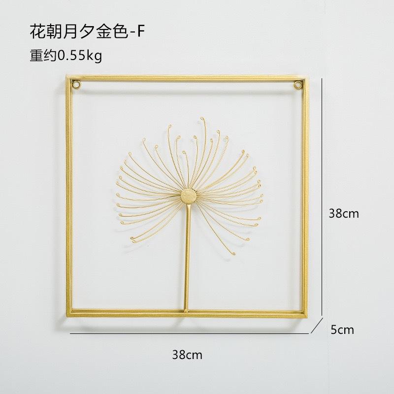 Metal Iron Art Leaf Mural Nordic Wall Pendant Light Luxury Hanging Decoration Crafts Household Creative Hanging Decorations New