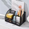 Desk Stationery Organizer Creative Metal Pen Holder Pencil File Storage Rack 7 Grid Storage Box Container Office Accessories