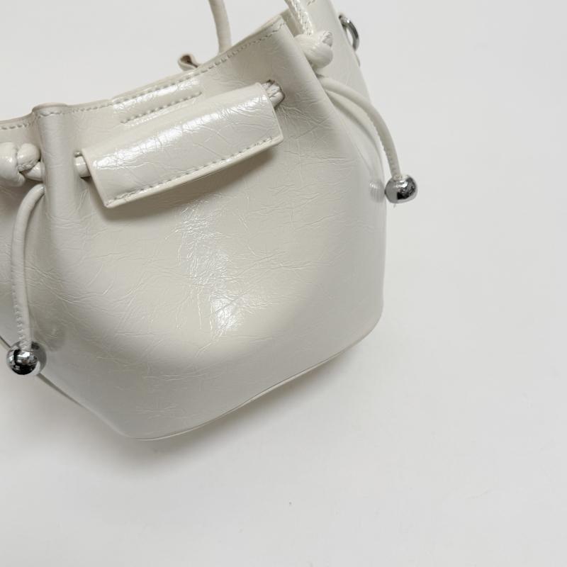Mini Bucket Handbag for Women Fashionable Drawstring Tote Bag with Adjustable Shoulder Strap Casual Daily Use Bag