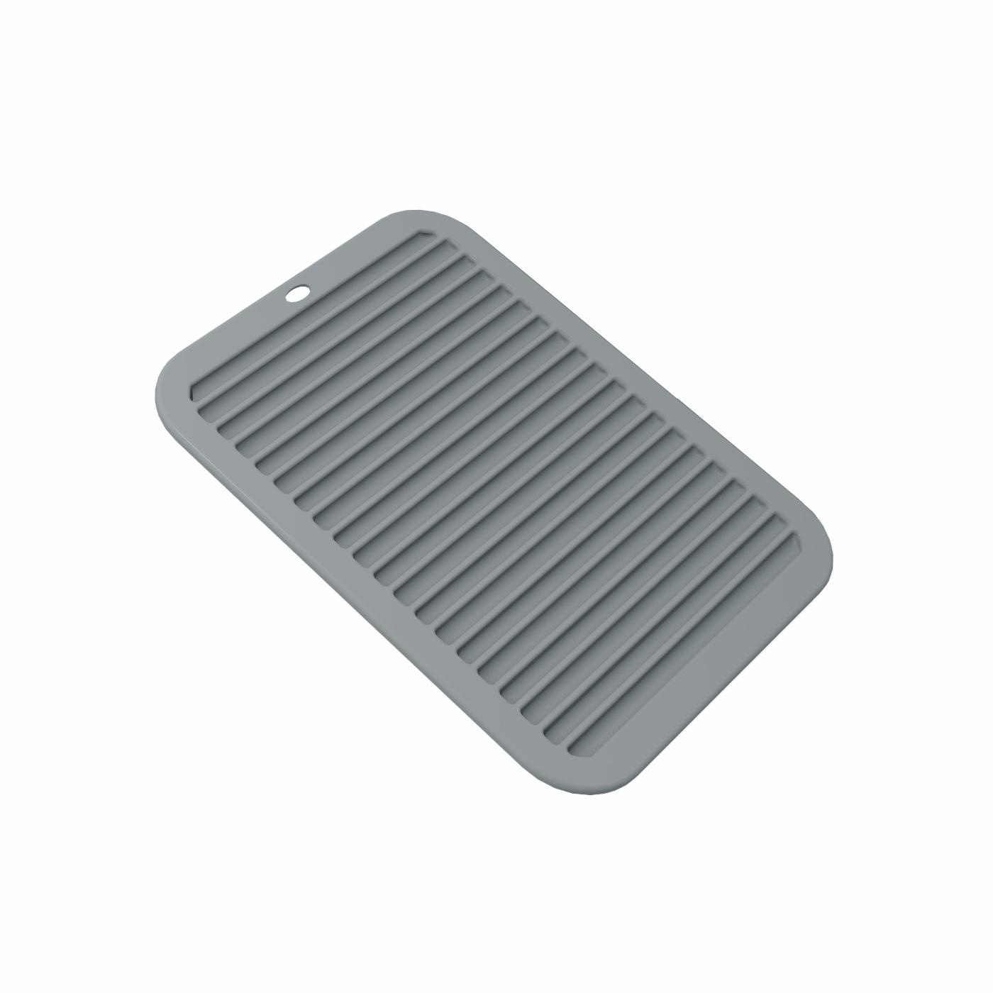 

Silicone Wavy Insulated Pot Holder & Coaster - Anti-scald Square Placemat for Kitchen & Dining Table As Shown темно-сірий