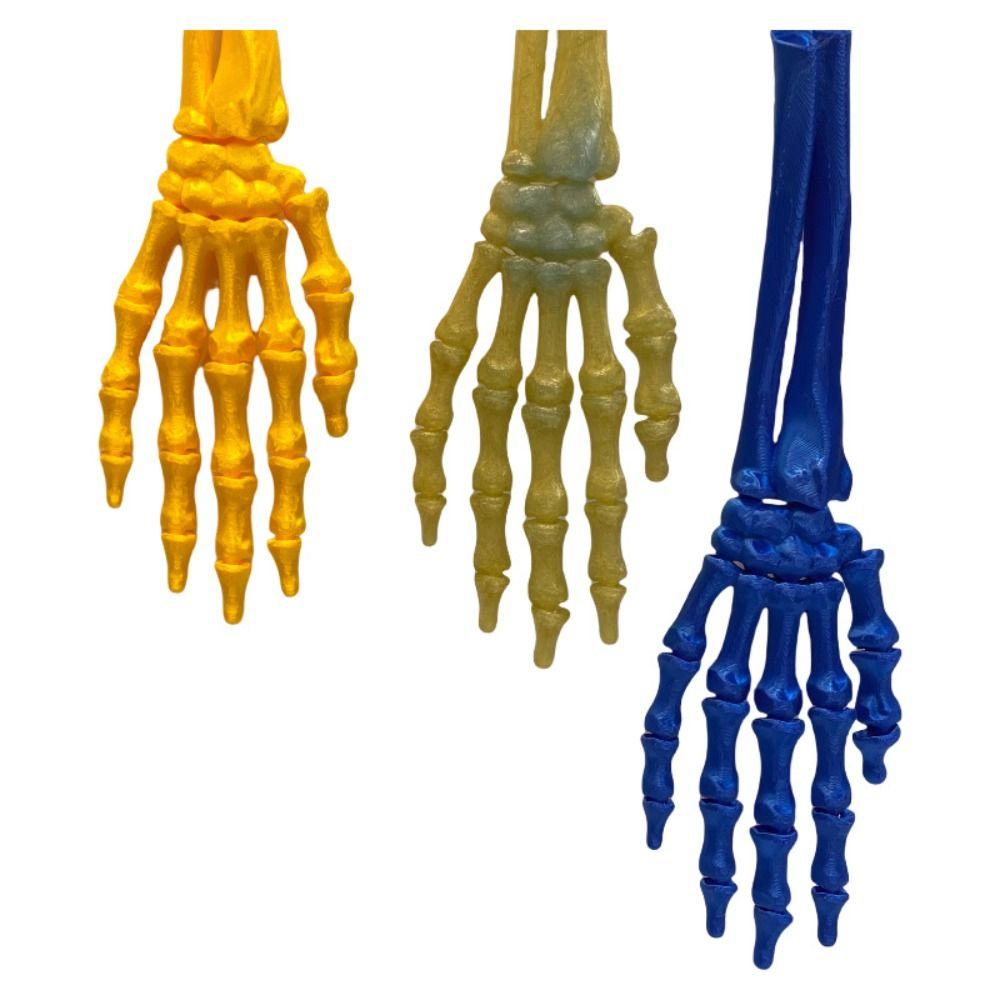 2 Stück 7 Farben Simulierte Skelett-Handfläche PLA Halloween Schädelhand Tischdekoration