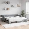 Vidaxl Sofa Rozsuwana, Jasnoszara, 100X200 Cm, Tkanina