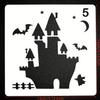 8pcs/set, 13*13cm/5.12*5.12 Inches, Holiday Model Handbook Templates, Halloween Templates, Skeleton Drawing Boards, Scrapbooking Decorations