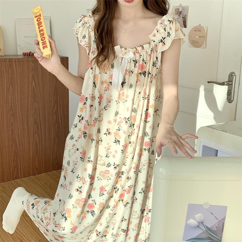 Plus Size 300 Jin Women's Ice Silk Nightgown - Summer Thin & Extra Large