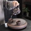 Coarse Pottery Gilt Iron Glaze Side Handle Pot Single Pot Brewing Teapot Teacup Retro Firewood Burning Kung Fu Tea Set