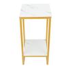 2 Tiers Flower Stand 60cm Sturdy Iron Frame Multifunctional Easy Assembly Flower Pot Shelf for