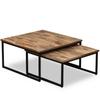 Coffee Table Set 2 Piece Solid Recycled Teak