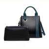 New Handbag Retro Bucket Bag Contrasting Color Women's Messenger Bag Fashionable Large Capacity Tote Bag Women