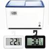 Waterproof Refrigerator Fridge Thermometer Large LCD Screen Hangings Hook Digital Freezer Thermometer for Kitchen Home