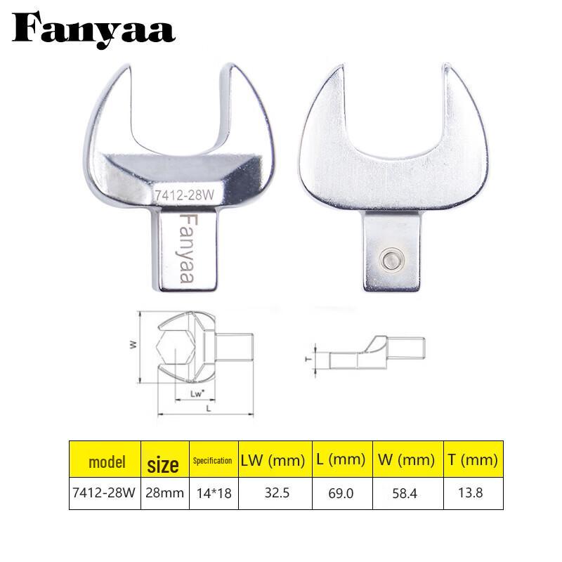 Clés dynamométriques Fanyaa Inserts à fourche