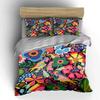 Colorful Floral And Bird Design Set Exquisite Three-Piece Bedding Set Gift For Kids And Adults