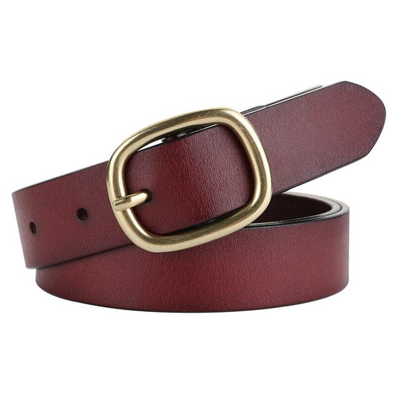 Zency Zachte Echte Lederen Tailleband Hoge Kwaliteit Luxe Modeband Voor Vrouwen Nieuwe Klassieke Vintage Dames Tailleband 115CM donkerbruine kleur