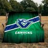 Hockey Team Vancouver-Canucks Blanket Flannel Throw for Sofa, Indoor, Camping, Living Room, Office, Chair, And Bed Soft Birthday Gift