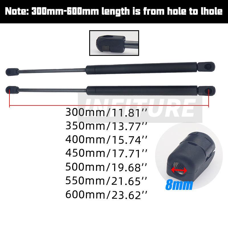 2 pièces 300N 300-600mm Vérins à Gaz pour Voiture Amortisseurs à Ressort Supports de Levage Fenêtres de Camping-car Amortisseur de Stockage Meuble TV Fenêtre Arrière de Camping-car Couvercle de Lit