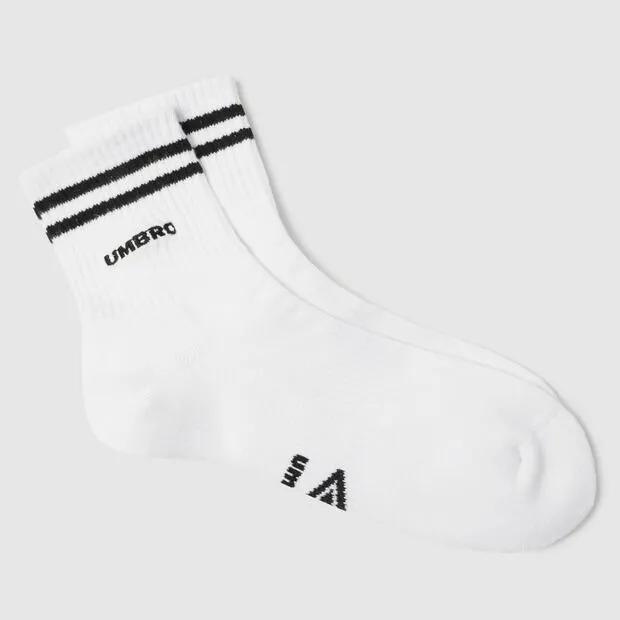 Striped Cushioned Mid Socks White UR123CSC32