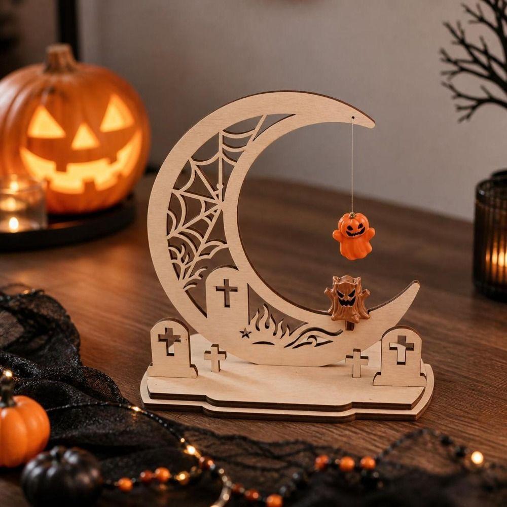 Dark Style Halloween Witch Magnetic Swing Figurine Holiday Indoor Home Decor