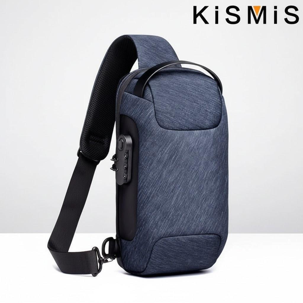 Мужская модная нагрудная сумка, водонепроницаемая сумка через плечо, противоугонная дорожная сумка с USB-зарядкой