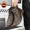 New Velvet Black Martin Boots Warm Boots Autumn and Winter Fashion Non-slip Versatile Men's Shoes Comfortable Leather Boots
