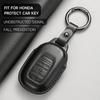 Leather Car Key Cover Case Protection Shell Keychain For Honda Accord Civic 8 10 11 Th Gen Vezel Jazz Freed Pilot HR-V CR-V BR-V